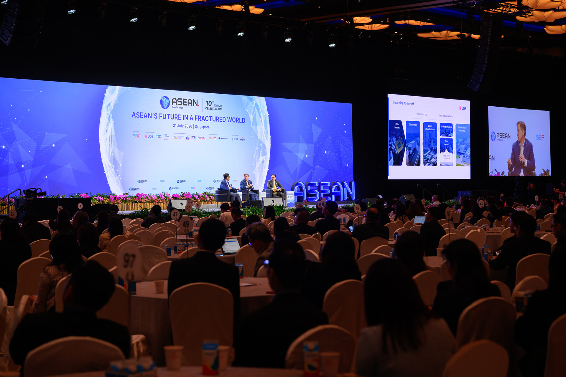 Ballroom setup for ASEAN Conference 2026, run by a conference organiser in Singapore